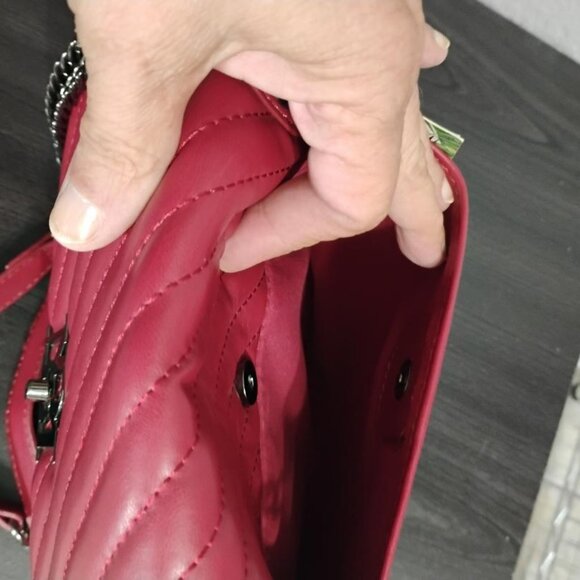 Badgley Mischka Vegan Leather Crossbody With Letter Lock Bag NWT - Picture 7 of 13